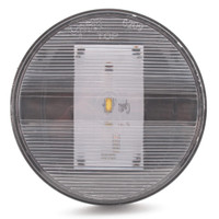 Grote 62091 Black Back-Up Lamp 4" Single LED Male Pin Clear Hard Coated Lens
