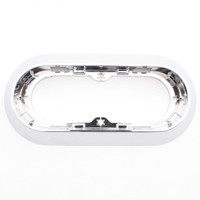 Grote 42153 Chrome Surface Mount Snap-in Flange for 6" Oval Lamps