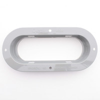 Grote 43220 Gray 6" Flange For Oval Lamps Polycarbonate