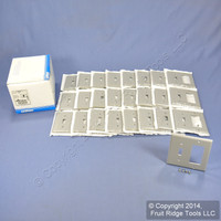 25 Leviton Gray Decora GFCI GFI Switch Cover Receptacle Wallplate Switchplate 80405-GY