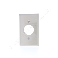Cooper ANTIMICROBIAL Stainless Steel Receptacle Wallplate Single Outlet Cover 1.40" 93091AM