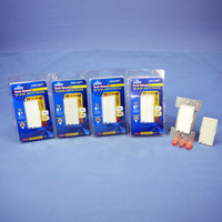 5 Leviton White/Almond Decora TOUCH Pad Incandescent Only Dimmer Light Switches 600W 6606-1LM