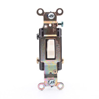 Eagle Almond COMMERCIAL 3-Way Quiet Toggle Light Switch 20A 120/277V Bulk CS320A