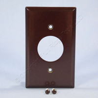 Eagle Brown 1.406" Receptacle Single Outlet 1-Gang Standard Thermoset Wallplate Cover 2131B