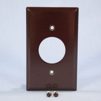 Eagle Brown 1.406" Receptacle Single Outlet 1-Gang Standard Thermoset Wallplate Cover 2131B
