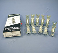 10 Pass & Seymour Light Almond Toggle Switches 15A 660-LAG