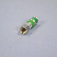 New Green Leviton Compression F-Type Connector Coaxial Cable Universal 40985-CPF