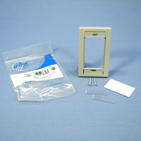 Leviton Gray 1-Gang 3-Unit MOS Modular Insert Wallplate Cover Frame 41290-SMG