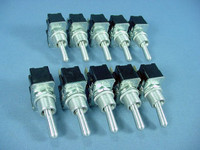 10 Leviton Single Pole Single Throw SPST Heavy Duty Toggle Switches ON-OFF 15A-125V 10A-250V 3/4HP 125/250VAC 5721