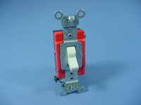 Leviton Almond INDUSTRIAL Single Pole Quiet Toggle Wall Light Switch 20A 120/277VAC 1221-2A