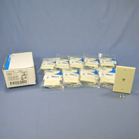10 Leviton Almond Flush Mount 4-Wire Telephone Jack Wallplates Type 625B4 40249-A