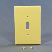 New Cooper Ivory 1-Gang Toggle Switch Cover OVERSIZE Wallplate Switchplate 2144V