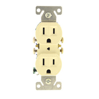 Cooper Ivory Residential Duplex Outlet Receptacle NEMA 5-15R 15A 125V Bulk 270V