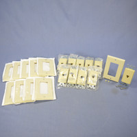 10 Leviton Ivory Decora Modular Telephone Jacks w/ Wallplate 6P6C Type 625F 40638-I