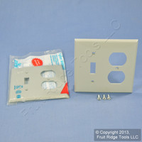 2 Leviton Gray UNBREAKABLE Switch/Outlet Wallplate Receptacle Cover Switchplates 80705-GY