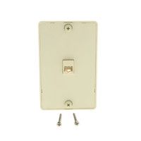 Cooper Almond 4-Conductor Telephone Jack Wall Mounting Plate Type 630A 3521-4A