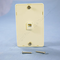 Cooper Almond 4-Conductor Telephone Jack Wall Mounting Plate Type 630A 3521-4A