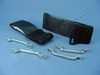 2 New Leviton Hook and Loop Patch Cord Cable Vertical Tie Straps 3"-9" 45224-RCS