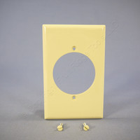 Cooper Ivory 2.15" Receptacle Mid-Size 1-Gang UNBREAKABLE Wallplate 30A 50A Power Outlet Cover PJ724V