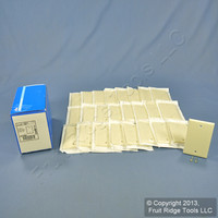 25 New Leviton 1-Gang Residential Almond Blank Cover Wallplates Box Mount 82014