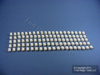 100 Leviton White Snap-In Mini Rocker Panel Switches ON/OFF 10A 125V Single Pole Double Throw SPDT Micro MR003