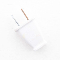 Eagle White Straight Blade Male Plug 15A 125V Polarized Non-Grounding NEMA 1-15 1-15P SA540W