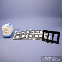 10 New Leviton Black RESIDENTIAL Decora GFCI GFI 3-Gang Wallplate Covers 80411-E