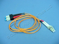 1M Leviton Fiber Optic Patch Cable Cord SC LC 62.5m Duplex Multimode 62DCL-M01