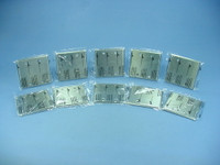 10 Cooper 2-Gang NON-MAGNETIC Stainless Steel BLANK Cover Flush Wallplates 93152