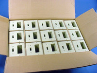600 General Electric 2-Gang Ivory Unbreakable Nylon Decorator GFCI Rocker & Toggle Switch Cover Wall Plates w/o Mounting Screws WD9351107