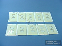 10 Leviton Standard 1-Gang Almond Outlet Covers Duplex Receptacle Wallplates 82003