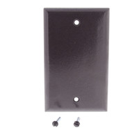 New Eagle Brown 1-Gang Standard Blank Commercial Grade Plastic Wallplate 2129B