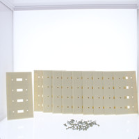 10 Leviton Ivory Standard 4-Gang Toggle Light Switch Cover Plastic Wallplates 86012