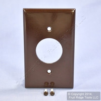 Leviton Brown 1.406" Single Receptacle 1G Plastic Wallplate Outlet Cover 85004