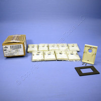 10 Leviton Ivory Electrical Box Mounting Adapters Wallplates With Gasket 6781-I
