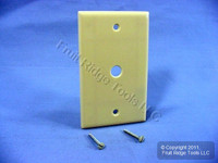 4 Leviton Ivory Phone Cable Wallplate Telephone Cover Plates .406" Hole 86013