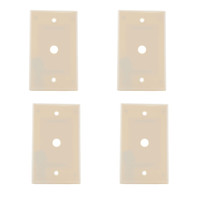 4 Leviton Ivory Phone Cable Wallplate Telephone Cover Plates .406" Hole 86013