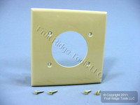 Leviton UNBREAKABLE Ivory 2.15" Receptacle Wallplate Nylon Outlet Cover Dryer Range Welder 80726-I