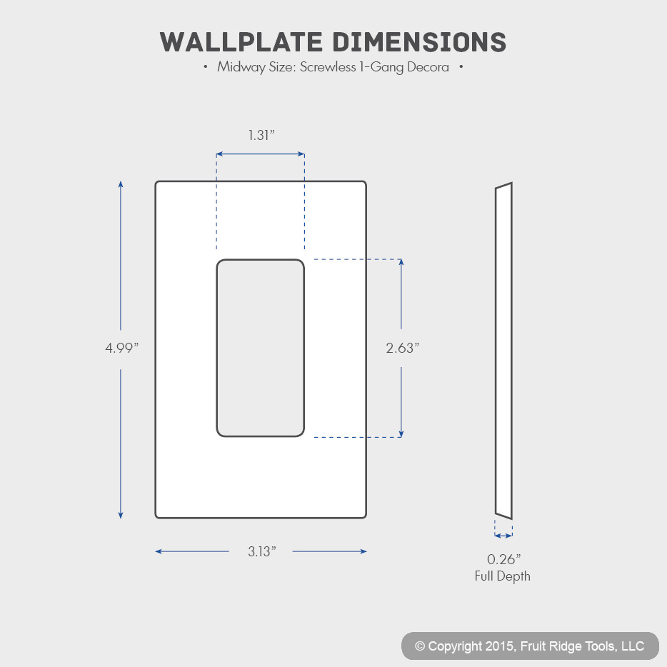🏠 Leviton Brown Midway Size Decora Screwless Wallplate Cover GFCI GFI
