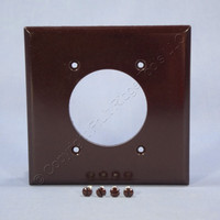 Cooper Standard 2-Gang Brown Dryer Range Welder 2.156" Outlet Cover Wallplate 2168B