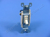 Leviton Ivory 3-Way Toggle Wall Light Switch Residential 15A 120V Bulk 1453-I