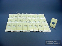 25 Leviton Almond 1.406" UNBREAKABLE Receptacle Wallplates Outlet Covers 80704-A