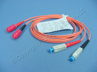 1M Leviton Fiber Optic Patch Cable Cord ST SC 62.5 Micron Duplex Multimode 62DCT-M01