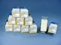 10 Leviton Almond 4-Way Decora Rocker Wall Light Switches 15A 120/277VAC Residential Grade 5604-2AS