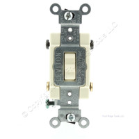 Leviton Almond 4-Way COMMERCIAL Toggle Wall Light Switch 15A CS420-2A