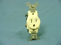 Leviton Almond COMMERCIAL Grade Straight Blade Single Outlet Receptacle NEMA 5-15R 15A 125V 2P3W 5015-A