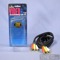 Leviton 6 Ft Video Stereo Audio RCA GOLD Dubbing Coax Composite Cable C5856-6GO