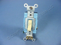 Leviton Ivory INDUSTRIAL Toggle Wall Light Switch Single Pole 15A Bulk 1101-2I