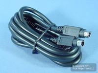 Leviton 6 Ft S-Video 4-Pin Cord Cable Super VHS SVHS Male To Male 75-Ohm C5853-6