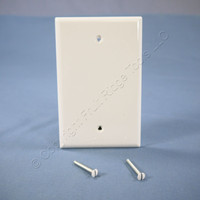 Cooper Commercial White Unbreakable Mid-Size 1-Gang Blank Wallplate Cover PJ13W